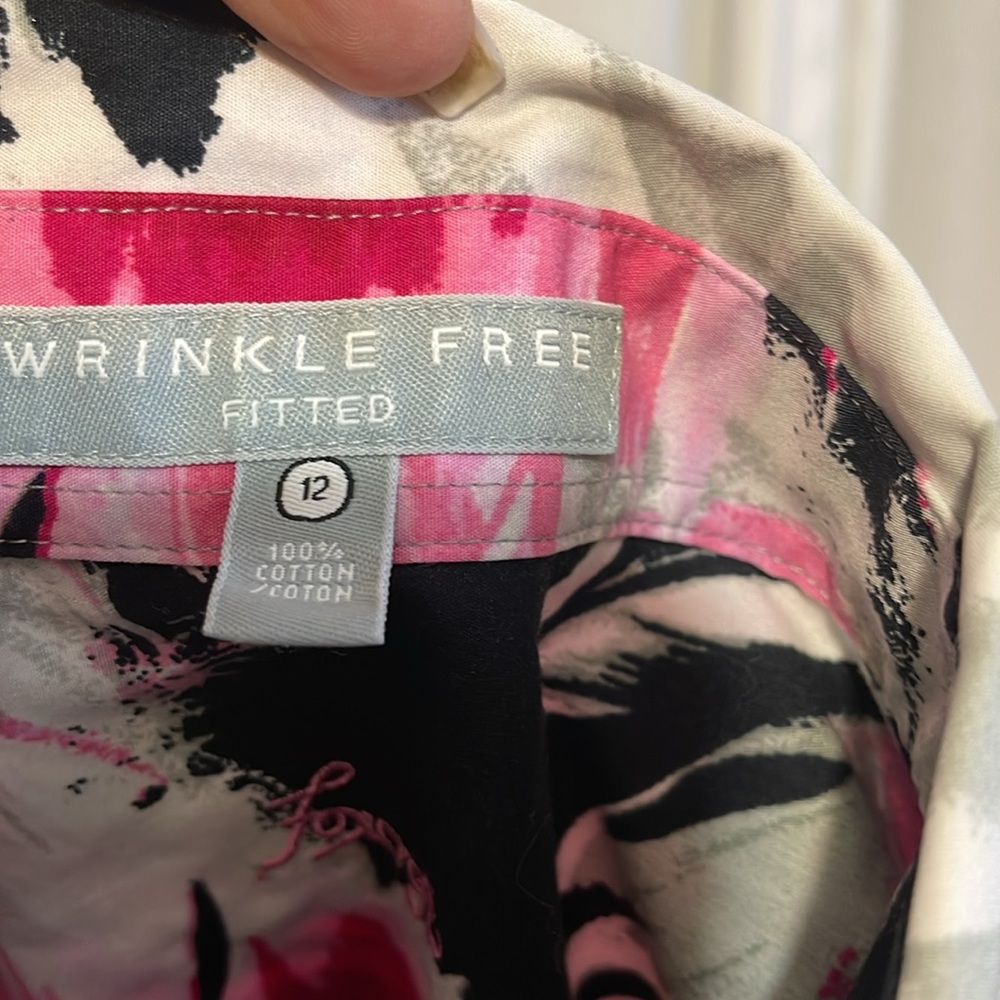 Foxcroft Wrinkle Free Button Up Top Long Sleeve S… - image 4